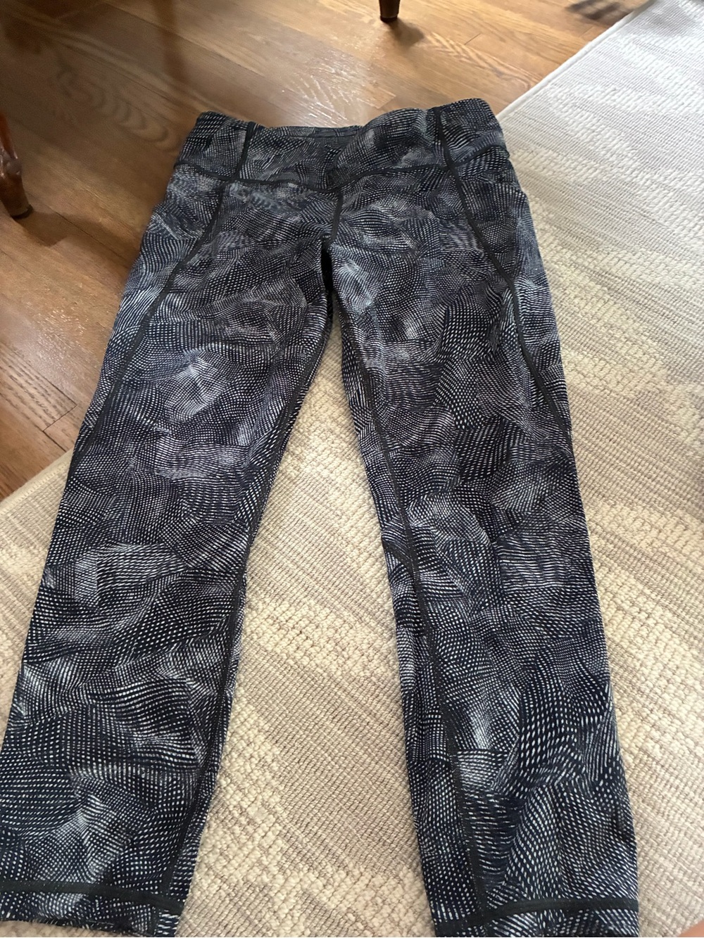 lululemon athletica Black & White Patterned Track Pants